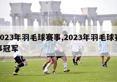 2023年羽毛球赛事,2023年羽毛球赛事冠军-图1