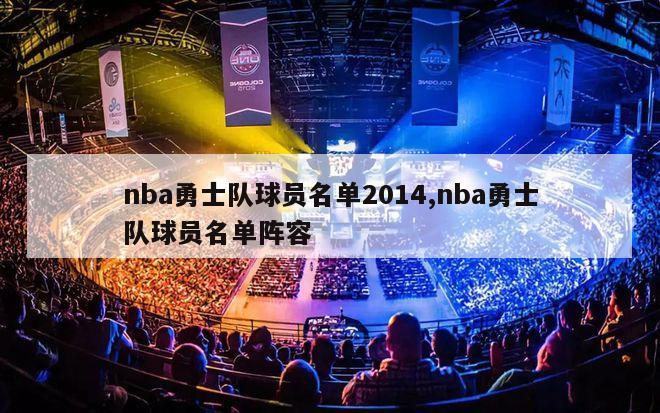 nba勇士队球员名单2014,nba勇士队球员名单阵容-图1