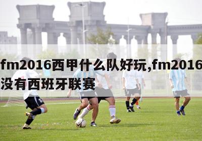 fm2016西甲什么队好玩,fm2016没有西班牙联赛-图1