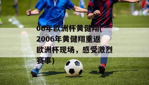 06年欧洲杯黄健翔(2006年黄健翔重返欧洲杯现场，感受激烈赛事)-图1